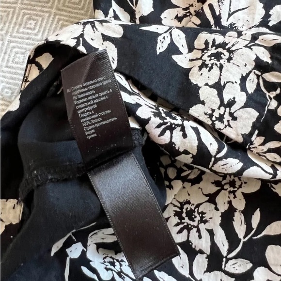 Monsoon Top Womens UK 12 White Black Blouse Shirt Floral Ladies Elegant Cotton - Picture 5 of 9